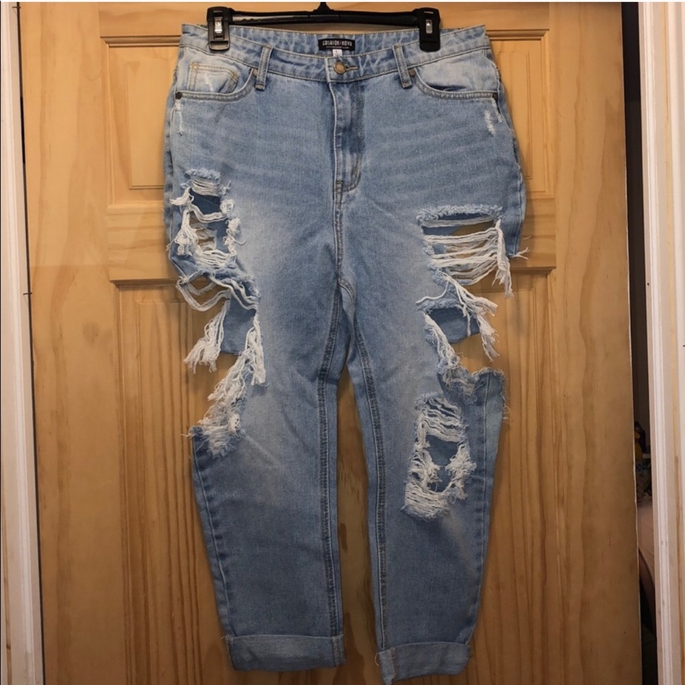 Distressed jeans